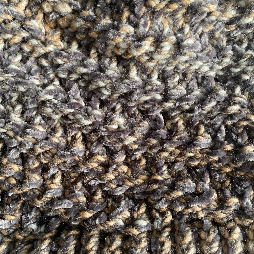 Handmade Cozy Knit Beanie - Mixed Brown and Gray - Picture 2 of 4